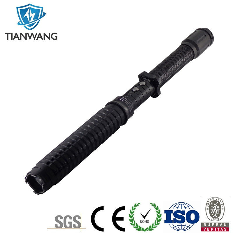 Torche matraque telescopique electrifiee shocker paralyseur taser rechargeable defense electrique ECLATS DESTOCKAGE