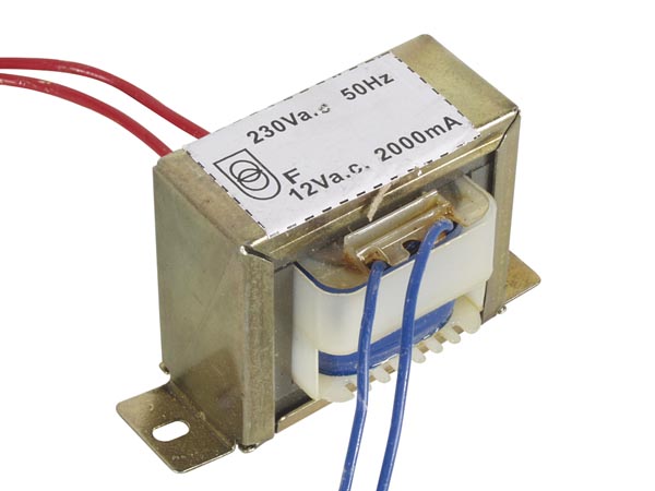 Transformateur 220v 12v 2000ma 24va 2a alimentation 230v 240v chassis ouvert sorties fils 112024c ECLATS DESTOCKAGE