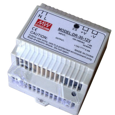 Transformateur 230v ac- 12v cc 2a alimentation 110v 220v 30w rail din 5 modules ECLATS DESTOCKAGE