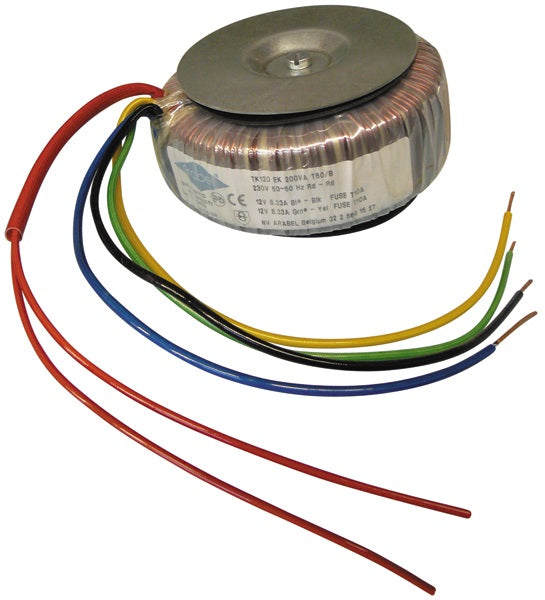 Transformateur torique 200va primaire 2 x 115 v secondaire 2 x 12v 2 x 8.34a alimentation 230v 240v ECLATS DESTOCKAGE