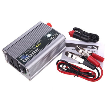 Transformateur voiture Convertisseur de tension 300w 24v à 220v avec usb - ECLATS DESTOCKAGE