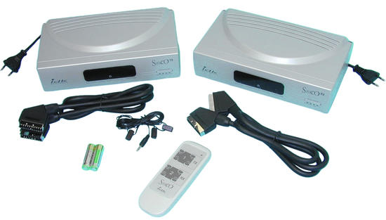 Transmetteur image stereo televiseur sirocco sans fil telecommande distributeur video 4 entrees siro ECLATS DESTOCKAGE