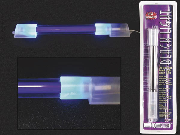 Tube uv a lumiere noire 25cm 12v avec transfo integre automobile flrod3 eclairage ultraviolette ECLATS DESTOCKAGE