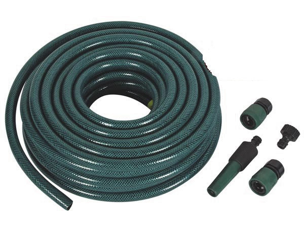 Tuyau eau arrosage 12.5mm x 20m raccord avec arrêt buse réglable ghr20 12 nez de robinet 5410329354008 ECLATS DESTOCKAGE