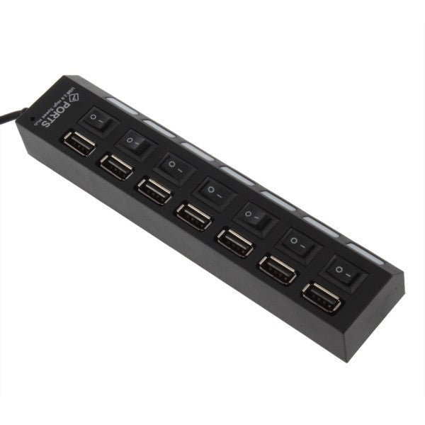 Usb 7 ports hd Répartiteur hub Commutateur Partagé concentrateur 2.0 pour PC ECLATS DESTOCKAGE