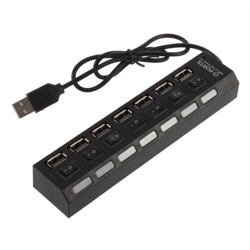 Usb Commutateur 7 ports hd Répartiteur hub Partagé concentrateur 2.0 pour PC ECLATS DESTOCKAGE