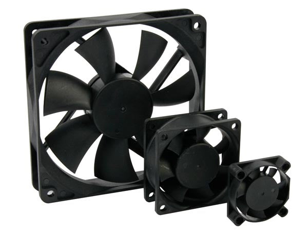 Ventilateur noir 12v roulement a palier bls12/92 lisse ECLATS DESTOCKAGE