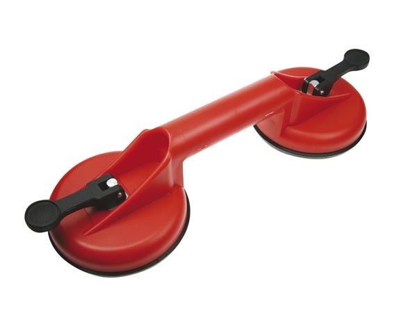 Ventouse puissante double tete 60 kg poignee hsc2 pour lever et porter vitre tole plastique perel ECLATS DESTOCKAGE