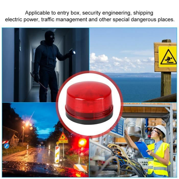 Voyant rouge 24v clignotant feu de signalisation LED lampe stroboscopique 24v cc SL-79 ECLATS DESTOCKAGE