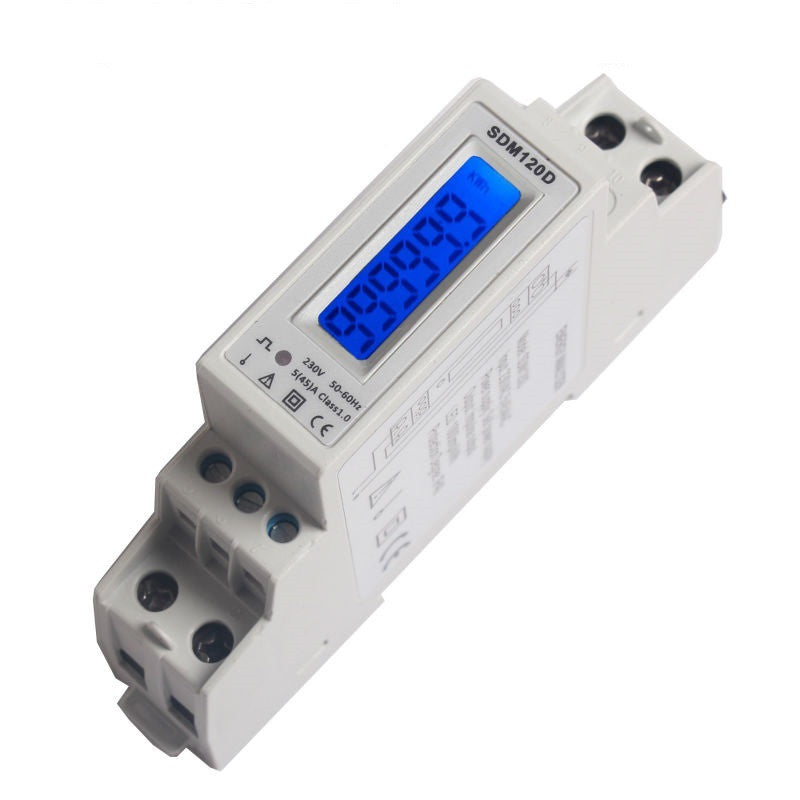 wattmetre montage rail din 1 module 240v compteur horaire 230v energie kwh monophasé 220v ECLATS DESTOCKAGE
