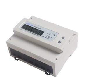 Wattmetre triphasé kwh 4 fils 380v horaire compteur 100a energie montage rail din 7 modules ECLATS DESTOCKAGE